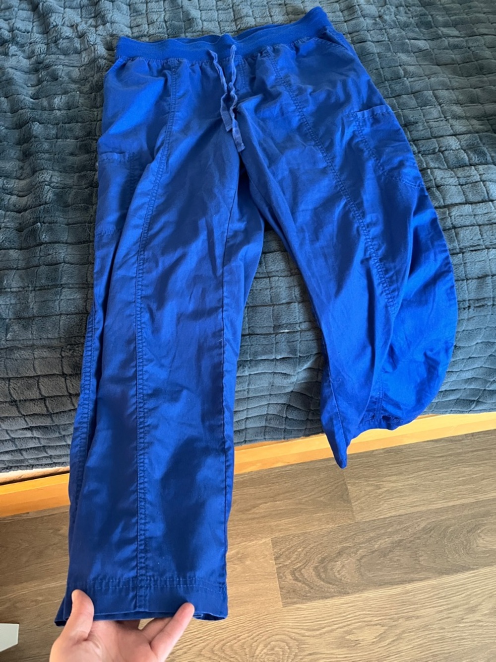 Peaches Galaxy Blue Drawstring Scrub Pant